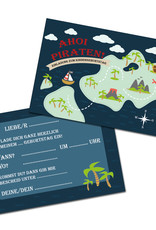 Einladungskarte Kindergeburtstag  "Pirat"