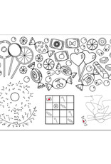 10 x Platzset zum Ausmalen "Süßigkeiten"