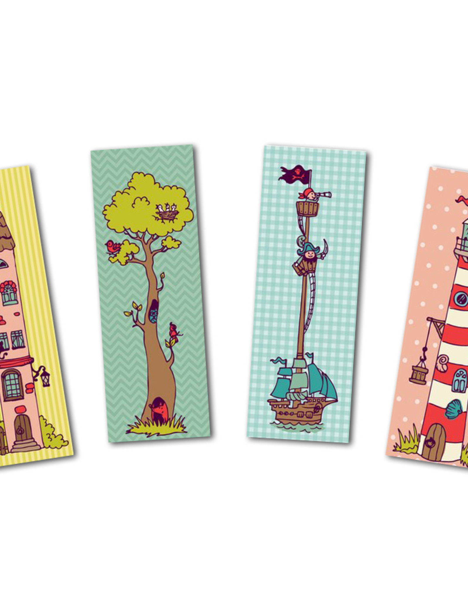 4 Lesezeichen als Gastgeschenk für den Kindergeburtstag