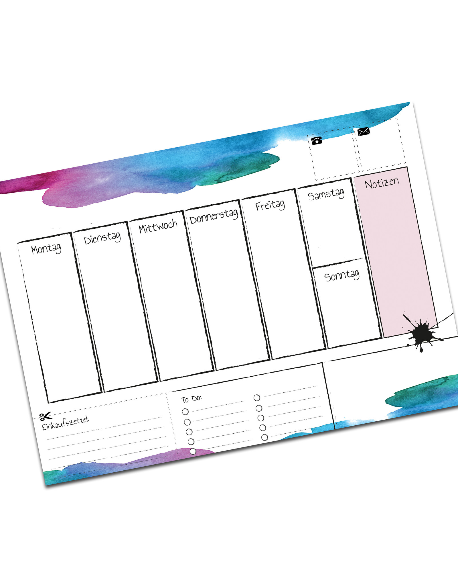 Schreibtischunterlage Aquarell DIN A2