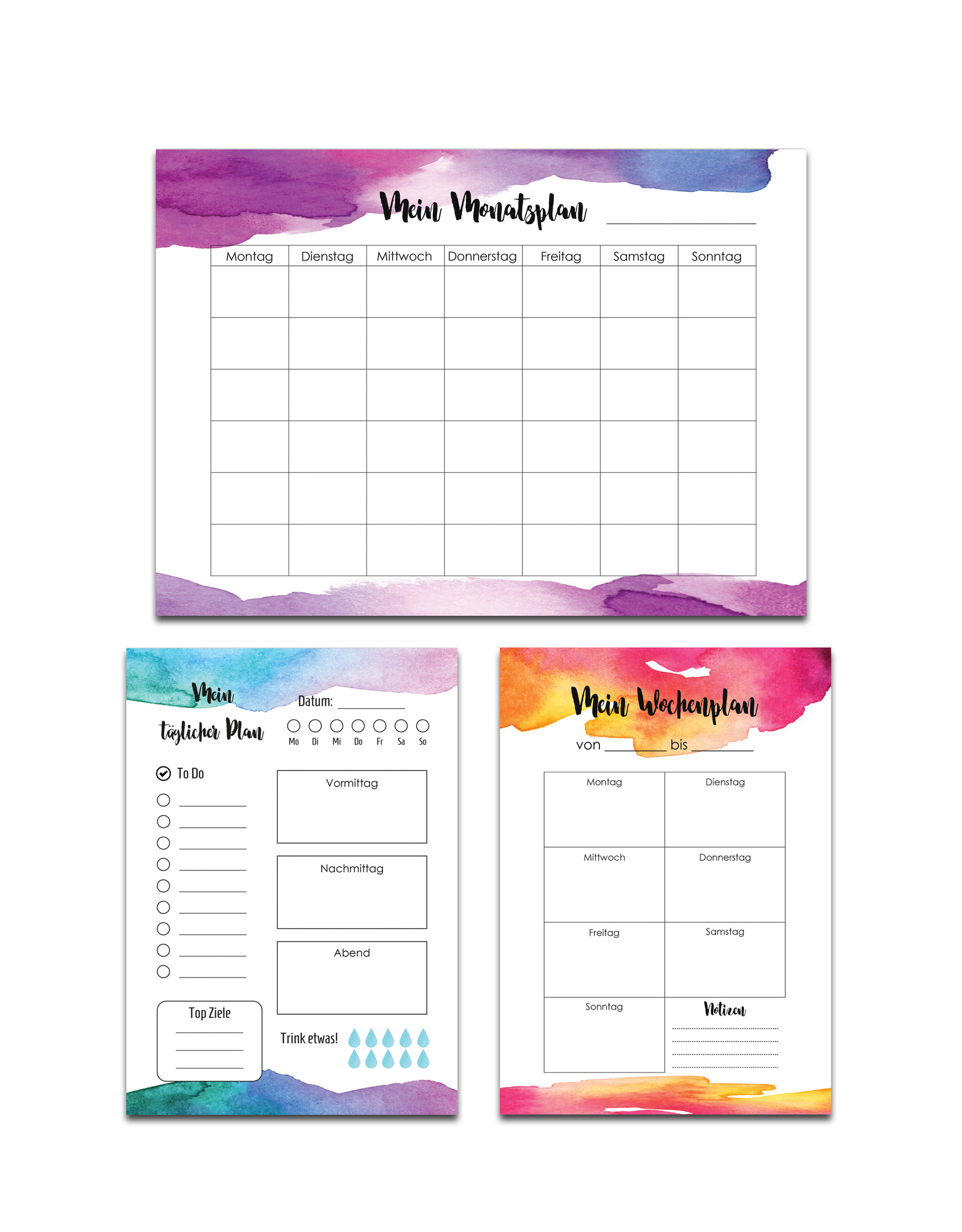 To Do Planer Set 3-teilig