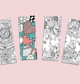 4 Lesezeichen zum Ausmalen