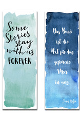 Lesezeichen mit Sprüchen Aquarell