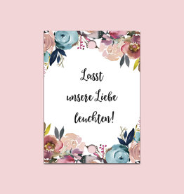 50 Schilder für Knicklichter "Boho Hochzeit"