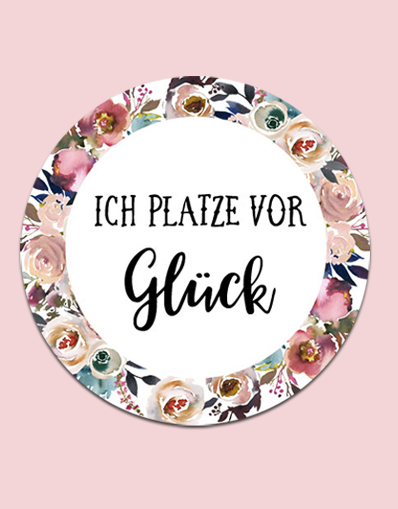 50 Sticker "Ich platze vor Glück!" BOHO Hochzeit Seifenblasen