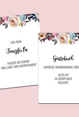 Schild Hochzeit 8er Set, Hochzeitsschilder BOHO