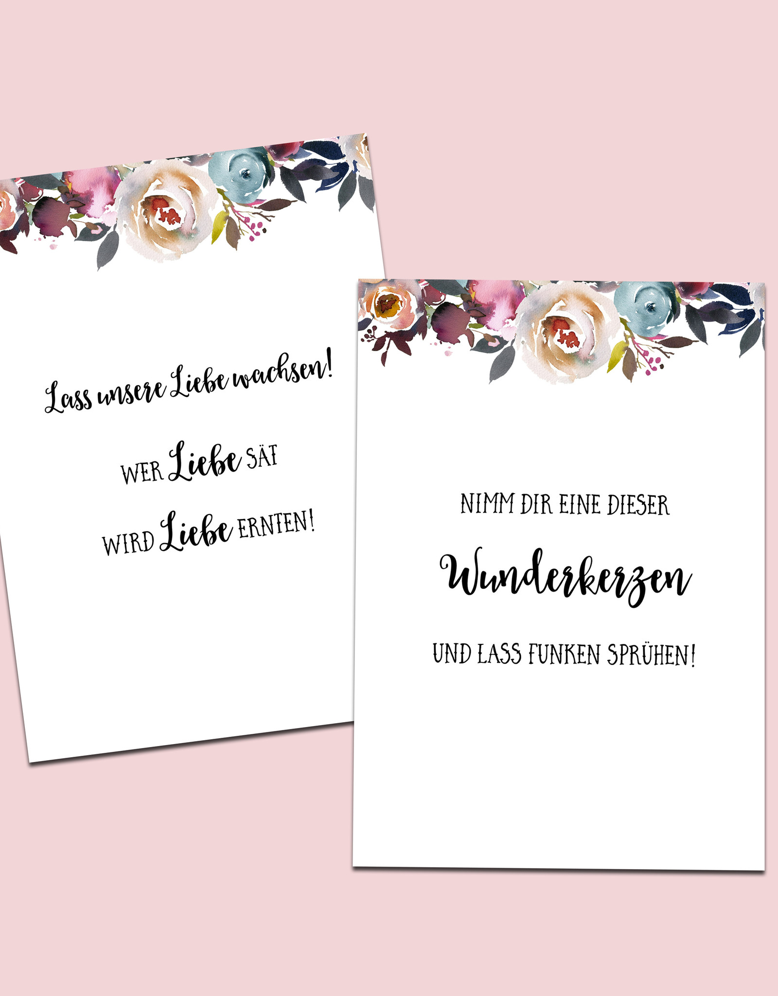 Schild Hochzeit 8er Set, Hochzeitsschilder BOHO