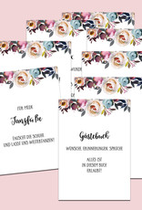 Schild Hochzeit 8er Set, Hochzeitsschilder BOHO