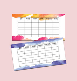 5 x Stundenplan für Federmäppchen