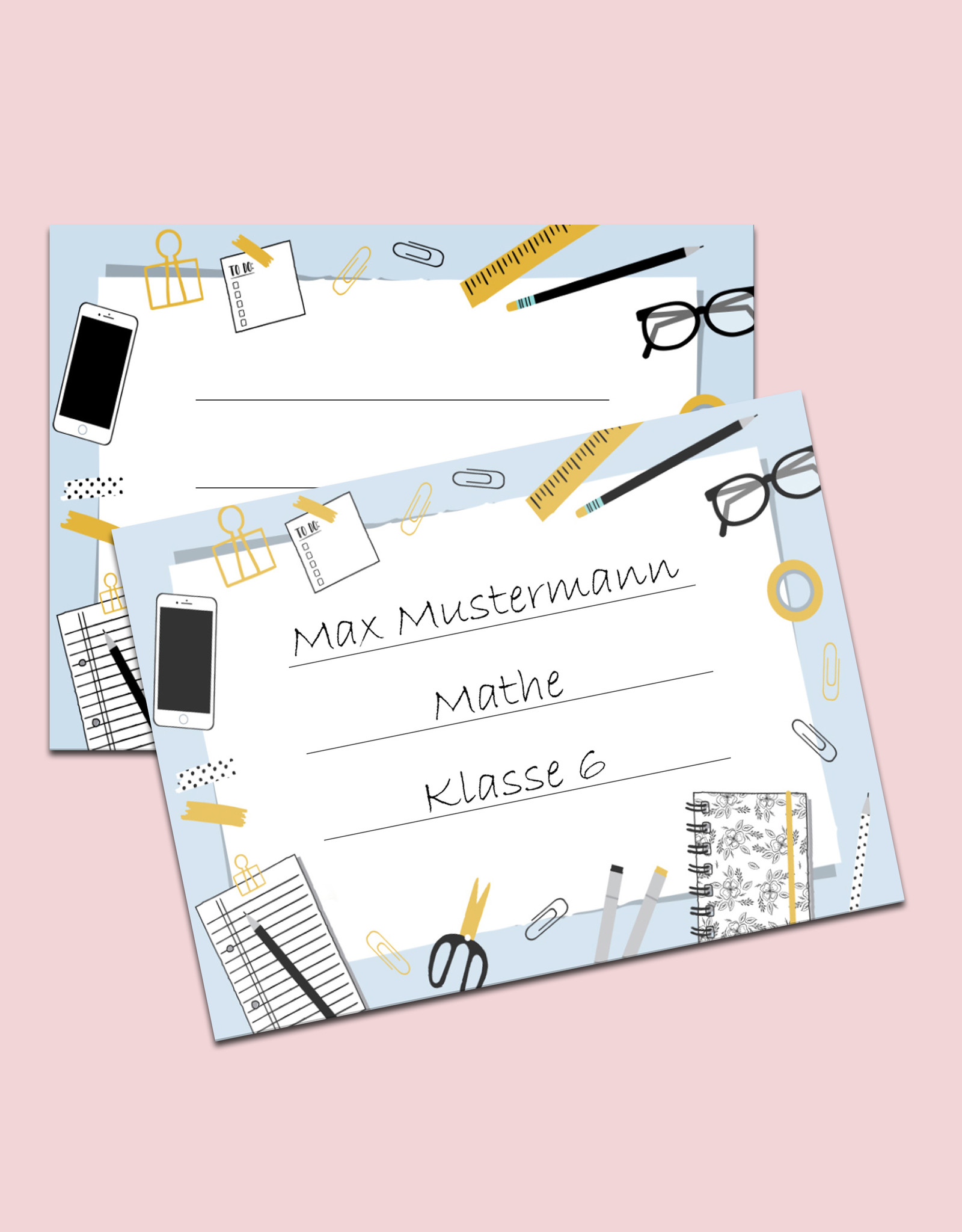 C.Kreul Buchetiketten 20 Stück "Schreibtisch", Namensaufkleber Schule