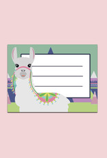 Buchetiketten 20 Stück Lama, Namensaufkleber Schule