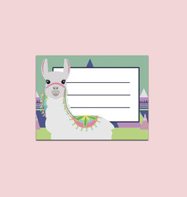 Buchetiketten 20 Stück Lama