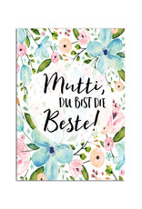 Postkarte zum Muttertag "Mutti Du bist die Beste"