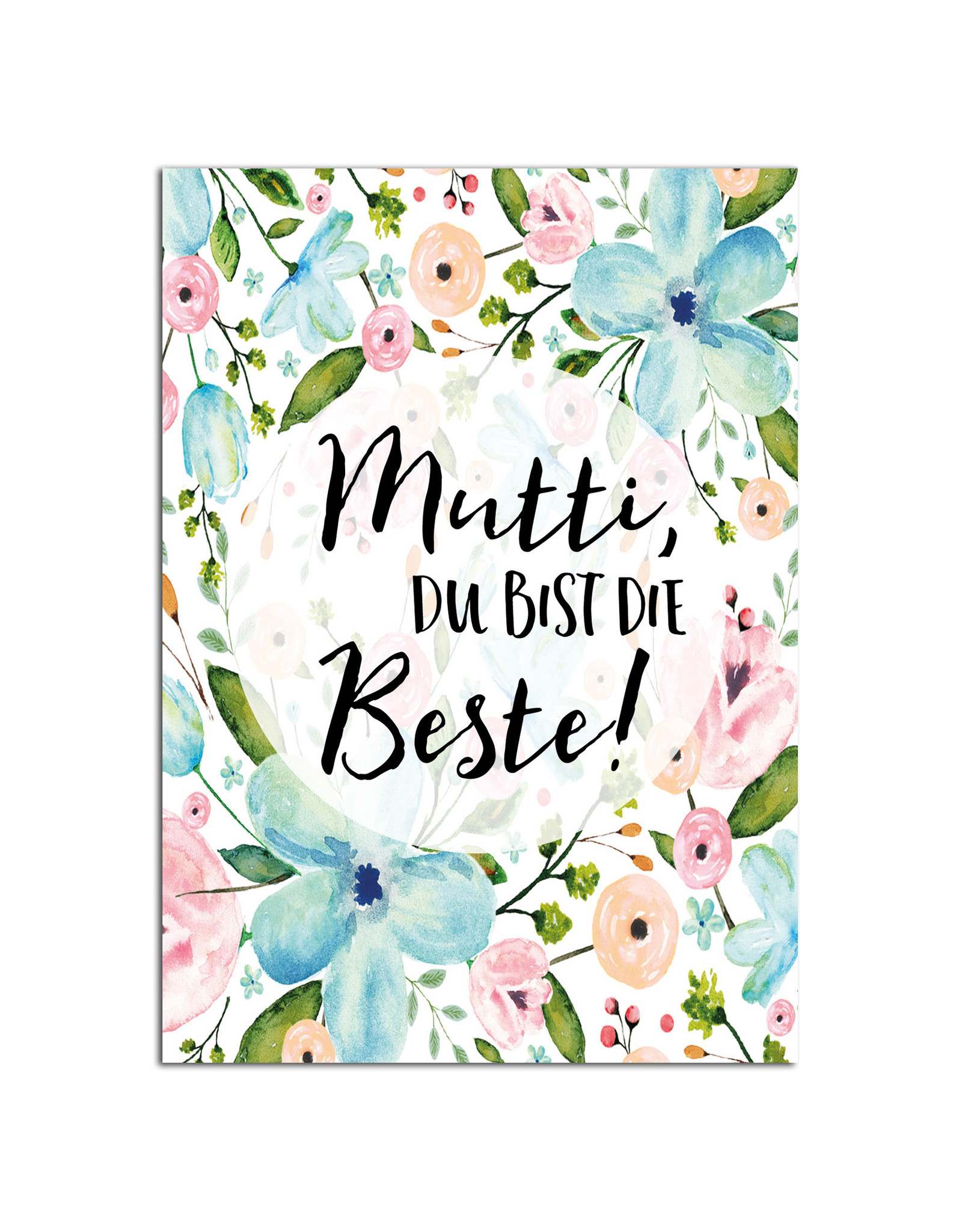 Postkarte zum Muttertag "Mutti Du bist die Beste"