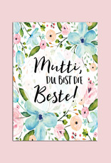 Postkarte zum Muttertag "Mutti Du bist die Beste"