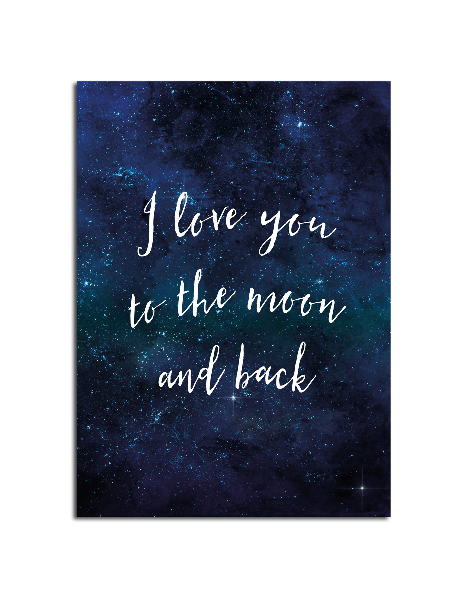 Postkarte Valentinstag "I love you to the moon and back"