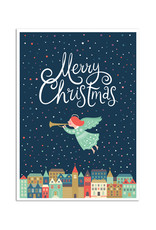 Postkarte "Über der Stadt", Weihnachtskarte