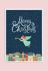 Postkarte "Über der Stadt", Weihnachtskarte