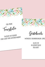 Schild Hochzeit 8er Set, Hochzeitsschilder Weiße Hochzeit