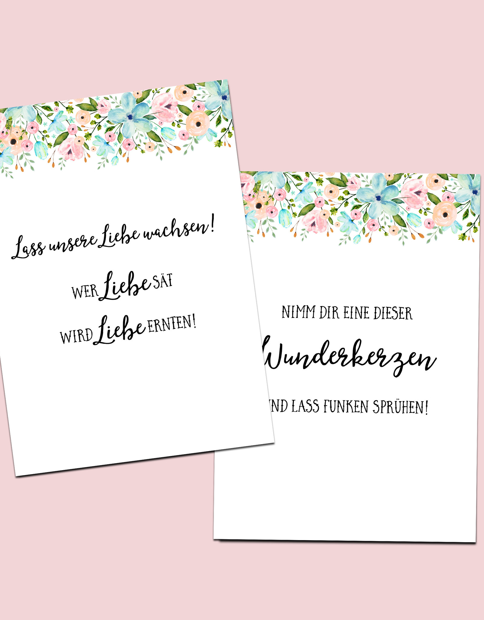 Schild Hochzeit 8er Set, Hochzeitsschilder Weiße Hochzeit