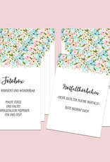 Schild Hochzeit 8er Set, Hochzeitsschilder Weiße Hochzeit