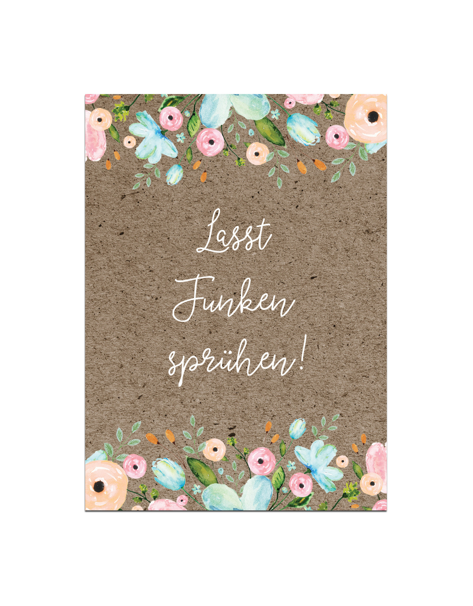 50 Wunderkerzen Schilder "Kraftpapieroptik"