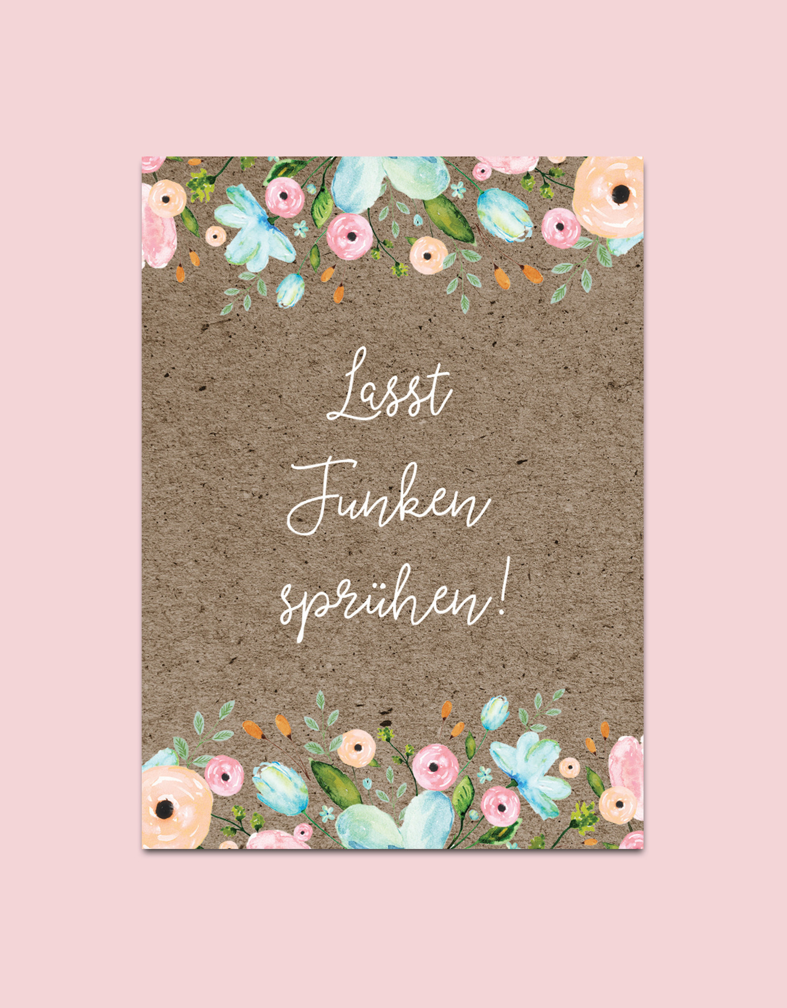 50 Wunderkerzen Schilder "Kraftpapieroptik"