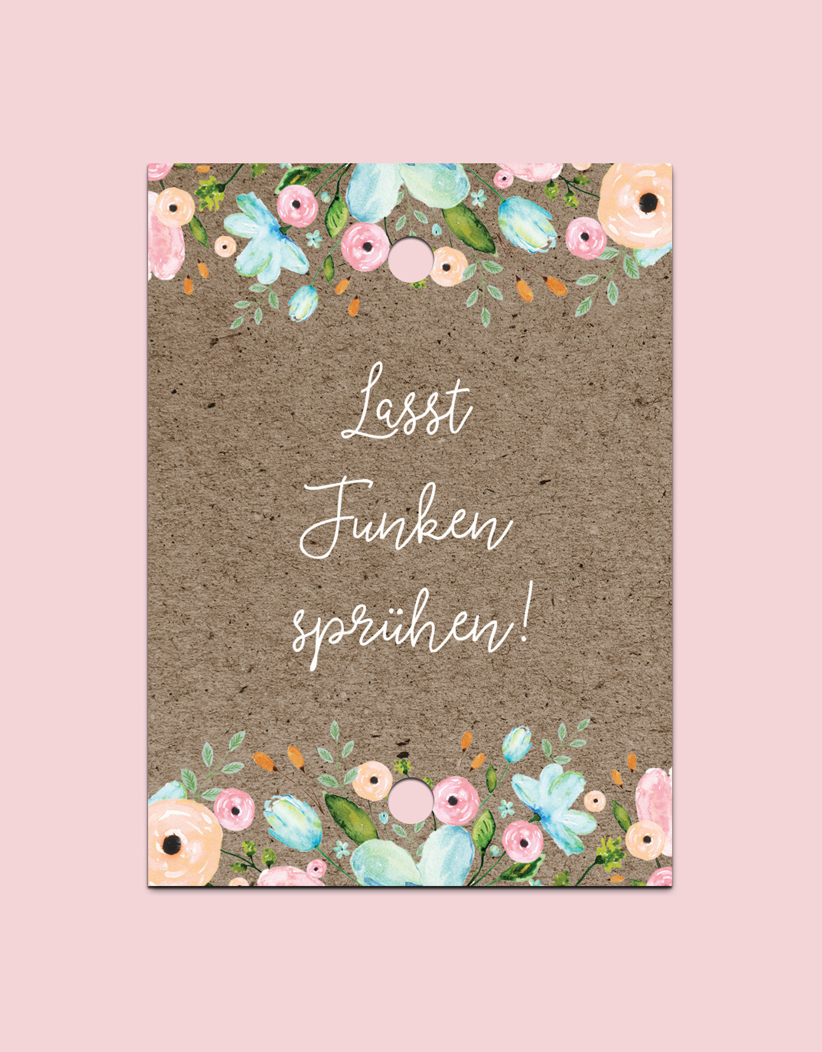 50 Wunderkerzen Schilder "Kraftpapieroptik"