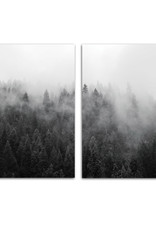 Poster Set Wald Nebel, 2er Set Poster A3