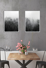 Poster Set Wald Nebel, 2er Set Poster A3