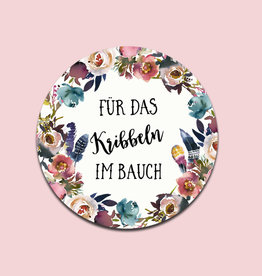 50 Sticker "Für das Kribbeln im Bauch!" BOHO Hochzeit rund