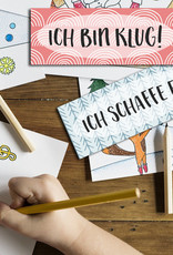 Lesezeichen Glaubenssätze für Kinder 4er Set, Wende-Lesezeichen Affirmationen