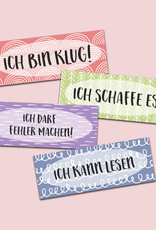 Lesezeichen Glaubenssätze für Kinder 4er Set, Wende-Lesezeichen Affirmationen