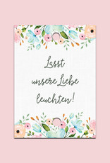 50 Schilder für Knicklichter "Weiße Hochzeit"