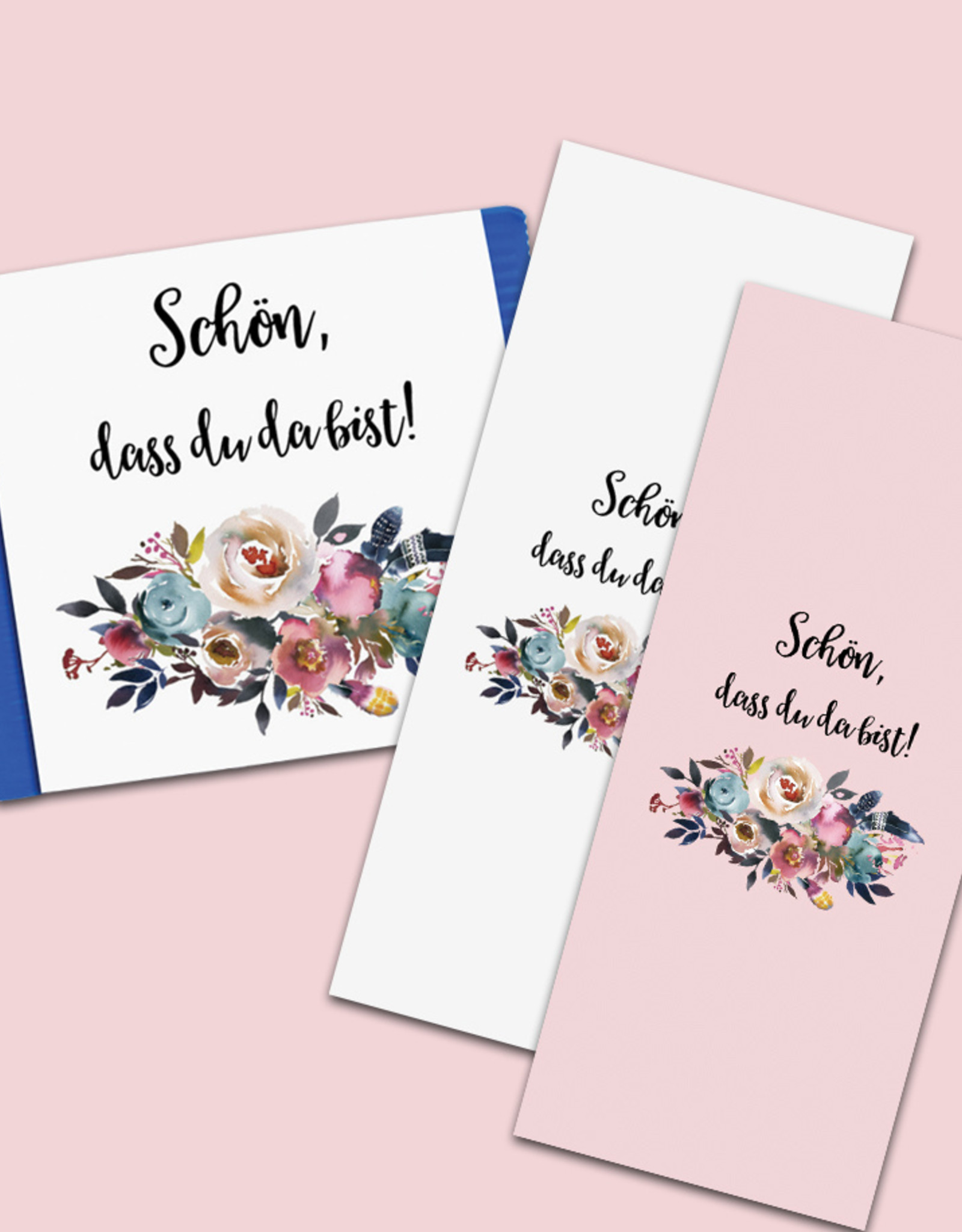 50 x Banderole Schokoladentafeln BOHO Hochzeit