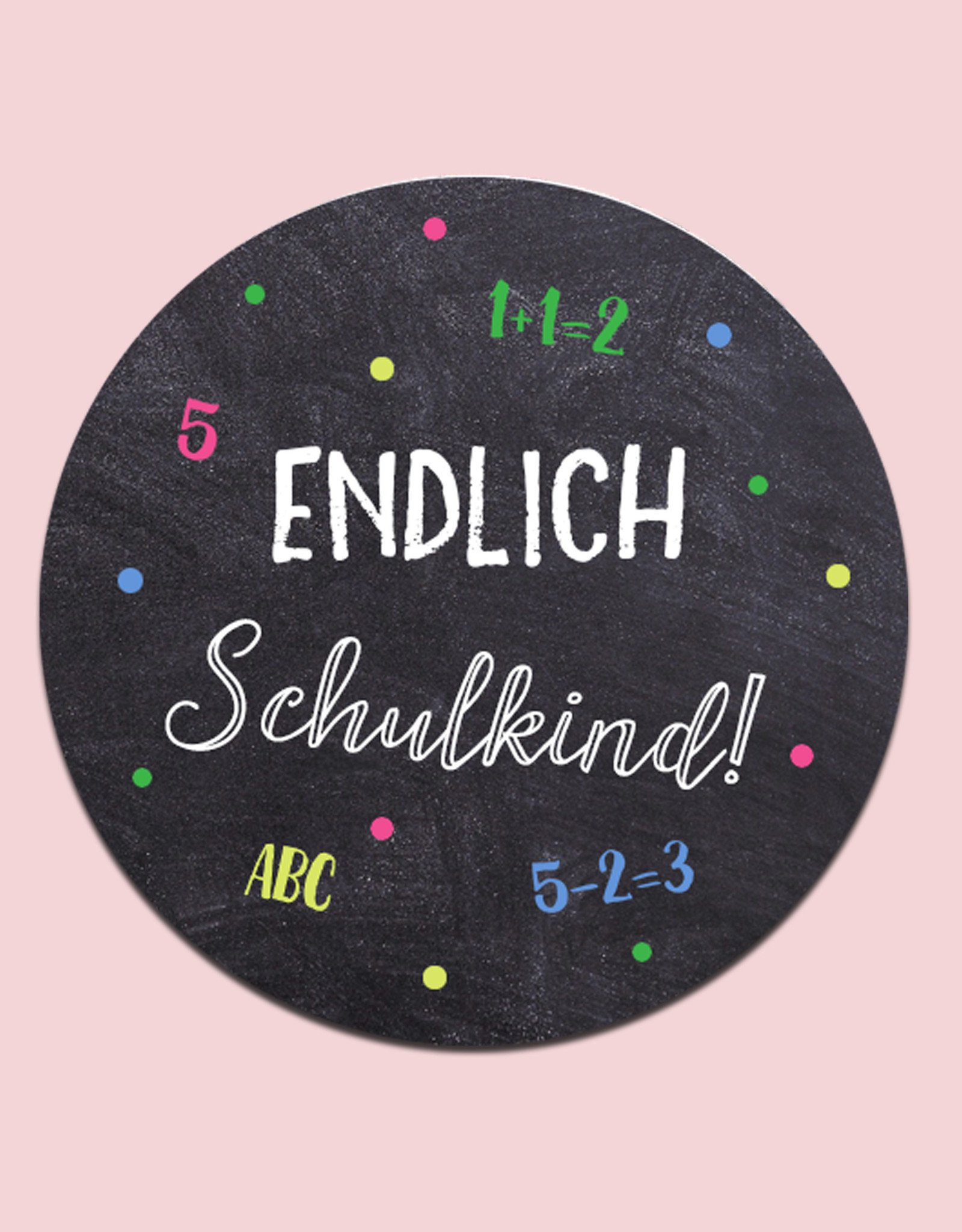 50 x Sticker "Endlich Schulkind" Schulanfang Einschulung Aufkleber