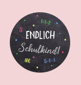 50 x Sticker "Endlich Schulkind"