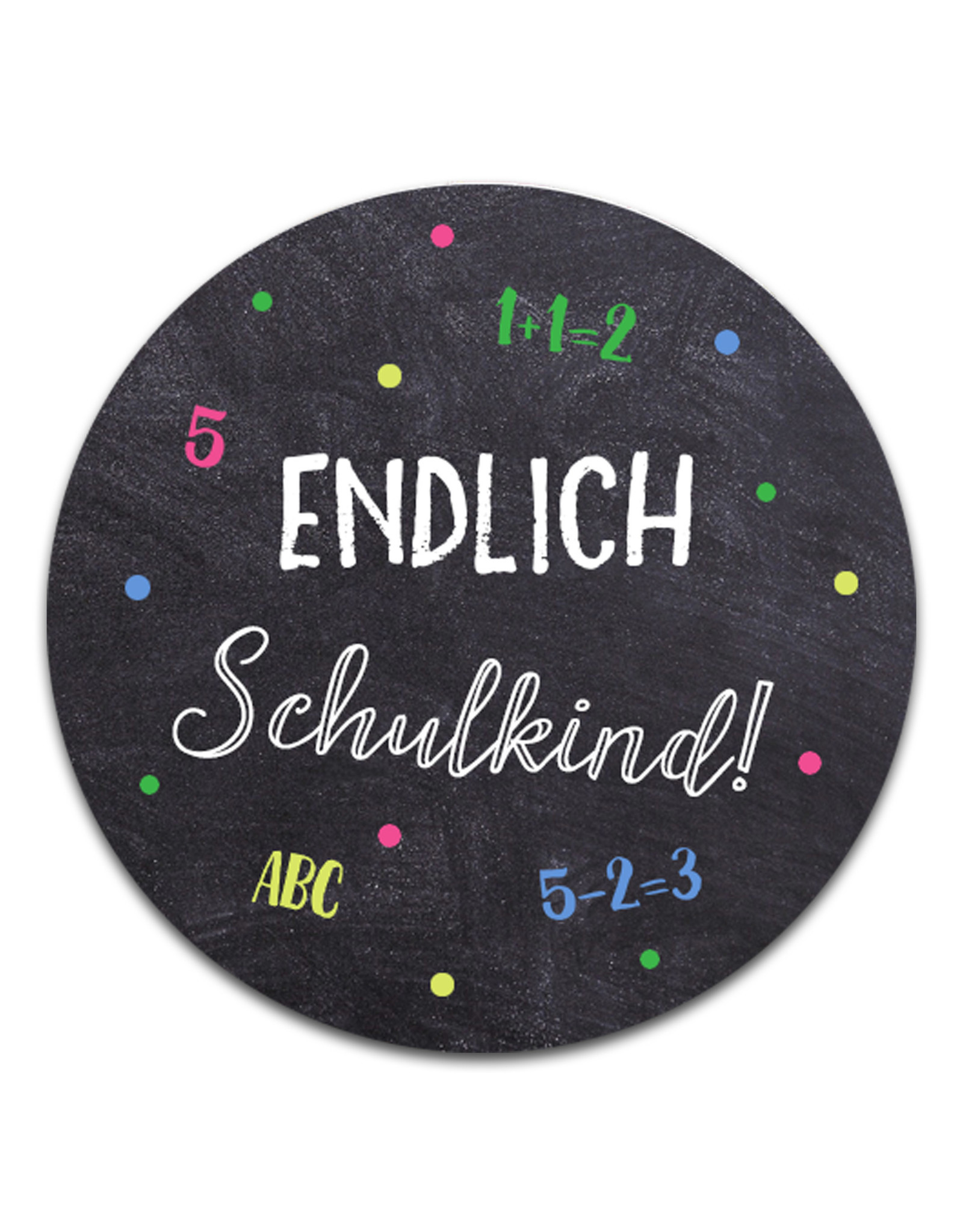 25 x Sticker "Endlich Schulkind" + 25 Banderolen SCHULANFANG