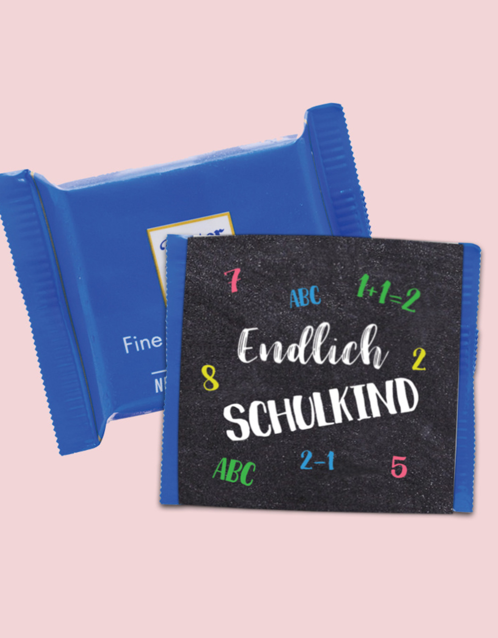 25 x Sticker "Endlich Schulkind" + 25 Banderolen SCHULANFANG