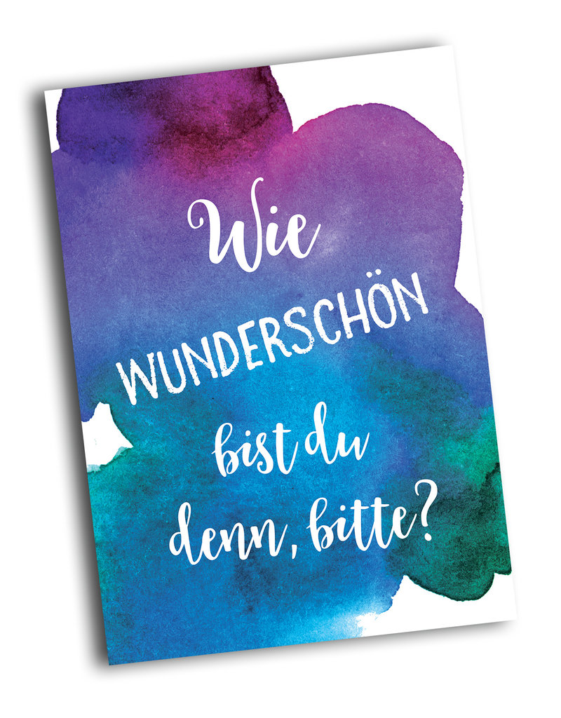 Postkarte Geburtstag Blumen Aquarell Nastami.de