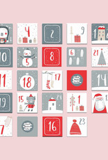 Adventskalender zum Rubbeln "grau-rot"