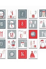 Adventskalender zum Rubbeln "grau-rot"