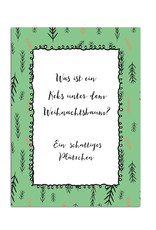 Postkarte Weihnachten "schattiges Plätzchen"