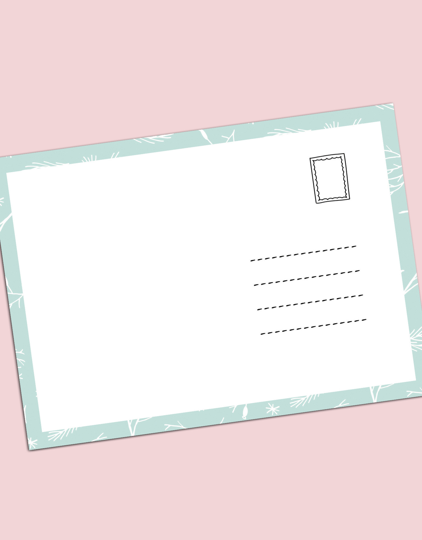 Postkarte Weihnachten "Kommt der Weihnachtsmann geritten"