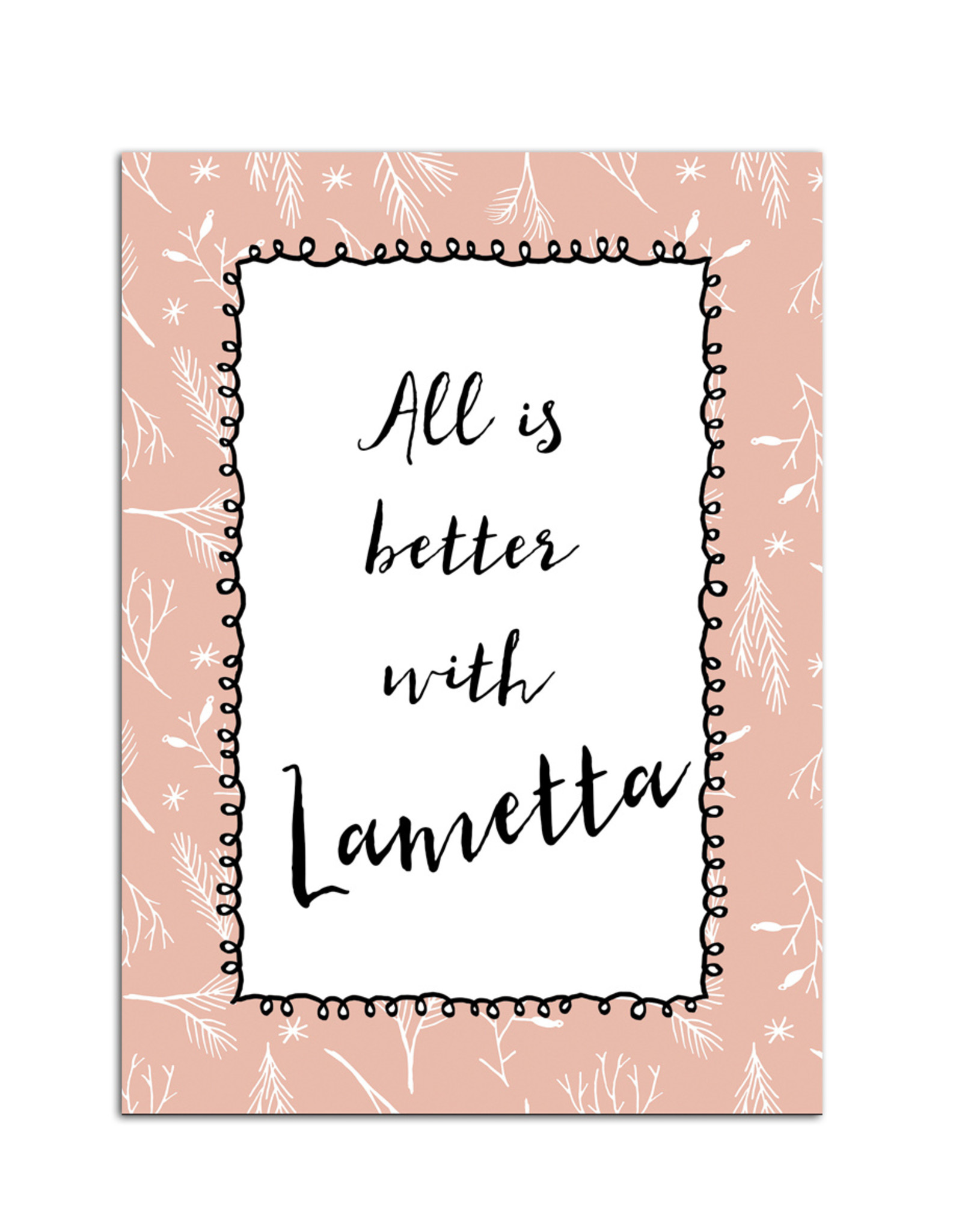 Postkarte Weihnachten "Lametta"
