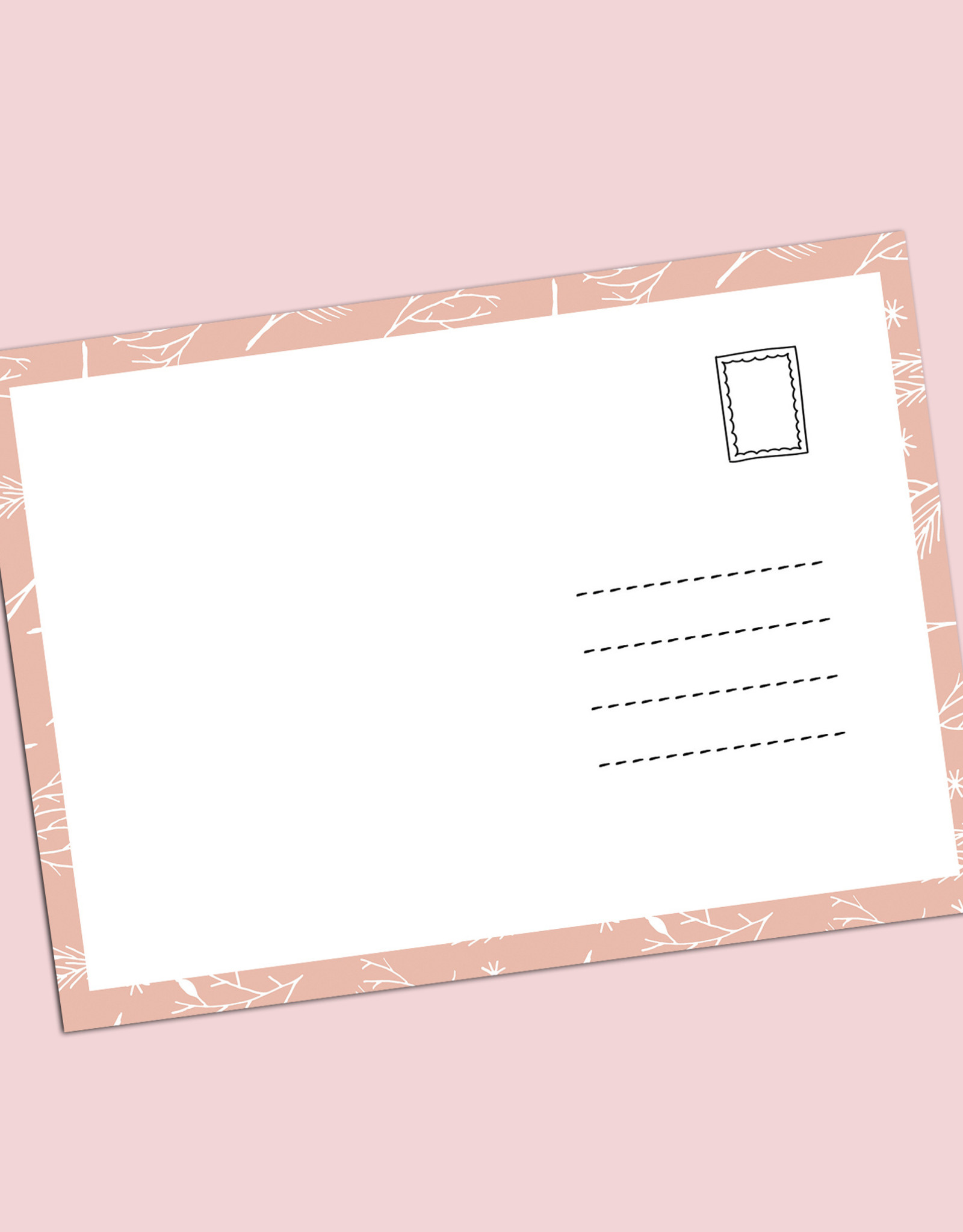 Postkarte Weihnachten "Lametta"