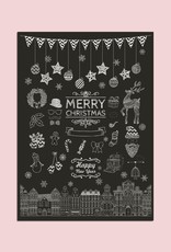 Postkarte "Kreide", Weihnachtskarte