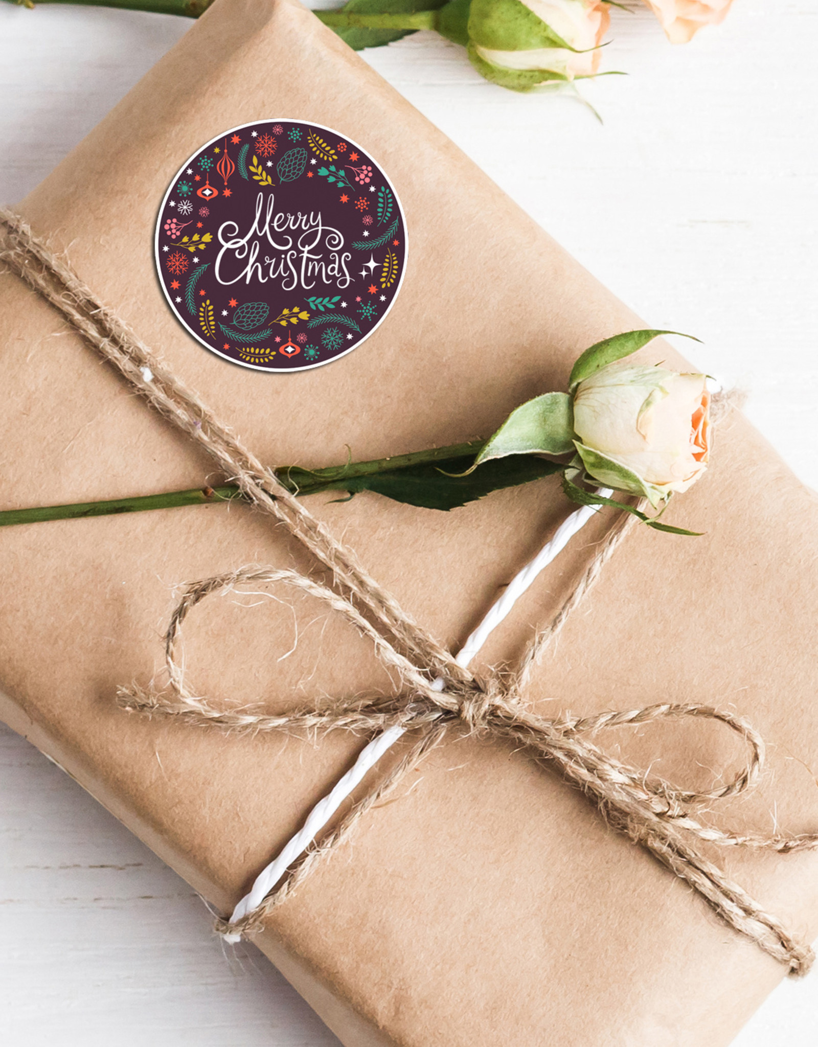 25 Sticker Merry Christmas, Christmas sticker