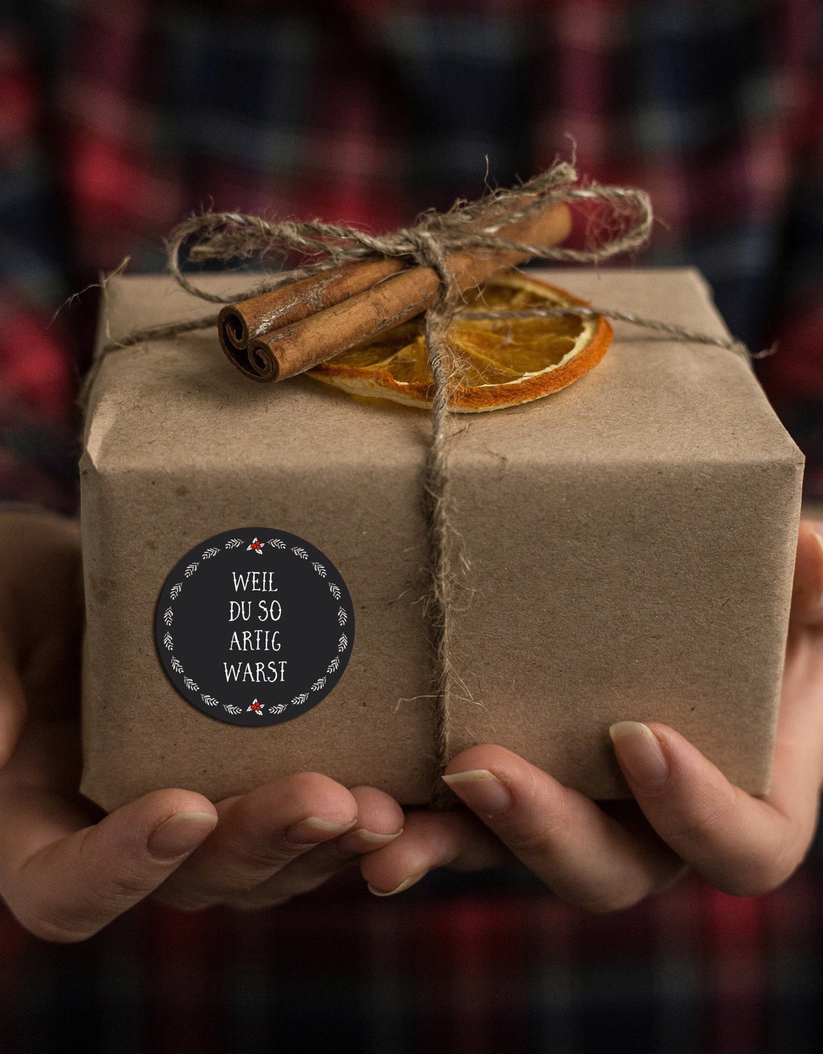 25 Sticker "Weil Du so artig warst" Geschenkaufkleber