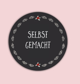 25 Sticker "selbst gemacht" Geschenkaufkleber